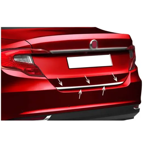 Кромка багажника (нерж) Sedan, Carmos - Турецька сталь для Fiat Tipo 2016- рр