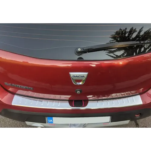 Накладка на задній бампер Carmos V1 (нерж) для Dacia Sandero 2007-2013 рр