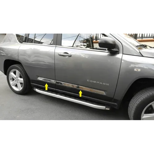 Молдинг дверний Titiz (нерж) для Jeep Compass 2006-2016 рр