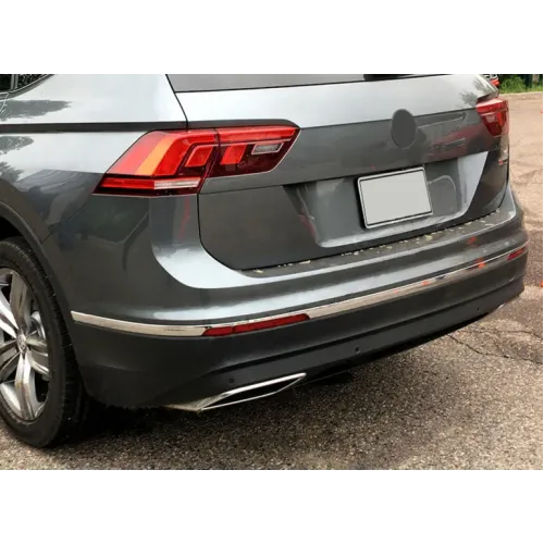 Накладки на торец бампера 2016-2020 (3 шт, нерж) для Volkswagen Tiguan рр