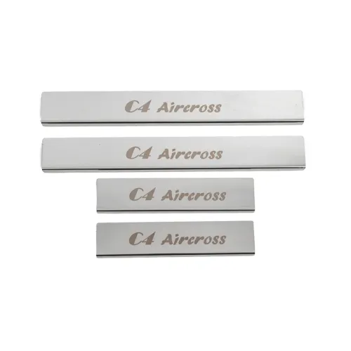 Накладки на пороги Carmos (4 шт, нерж.) для Citroen C-4 Aircross 2012-2017 рр