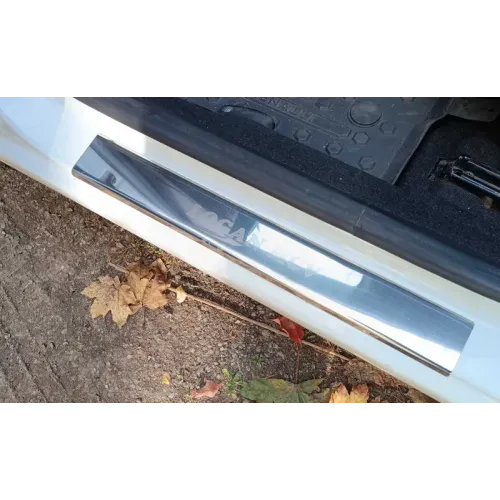 Накладки на пороги Carmos V1 (4 шт, нерж) для Dacia Logan MCV 2013-2020 рр