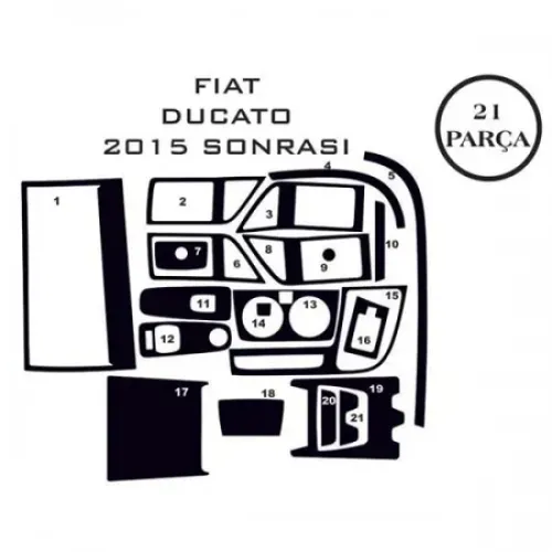 Накладки на панель (2014-2026) Карбон для Fiat Ducato рр Накладки на панель (2014-2026) Карбон для Fiat Ducato рр