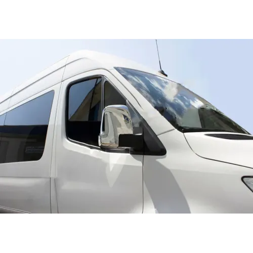 Накладки на дзеркала (2 шт., нерж) Carmos - Турецька сталь для Mercedes Sprinter W907/W910 2018- рр Накладки на дзеркала (2 шт., нерж) Carmos - Турецька сталь для Mercedes Sprinter W907/W910 2018- рр