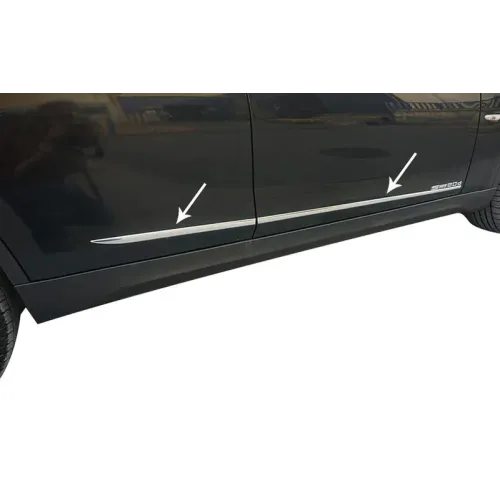 Молдинг дверний (4 шт, нерж) для Fiat Punto Grande/EVO 2006-2018 рр