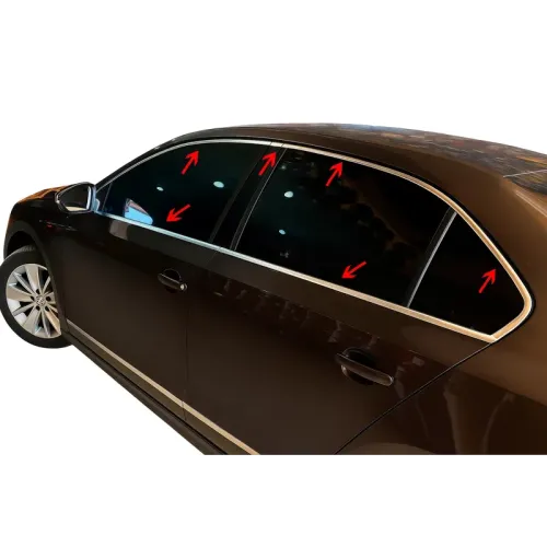 Повна окантовка вікон (12 шт., нерж.) OmsaLine - Італійська нержавійка для Volkswagen Jetta 2011-2018 рр Повна окантовка вікон (12 шт., нерж.) OmsaLine - Італійська нержавійка для Volkswagen Jetta 2011-2018 рр
