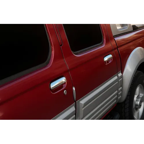 Накладки на ручки (4 шт, нерж) OmsaLine - Італійська нержавійка для Nissan NP300 1999-2015 рр Накладки на ручки (4 шт, нерж) OmsaLine - Італійська нержавійка для Nissan NP300 1999-2015 рр