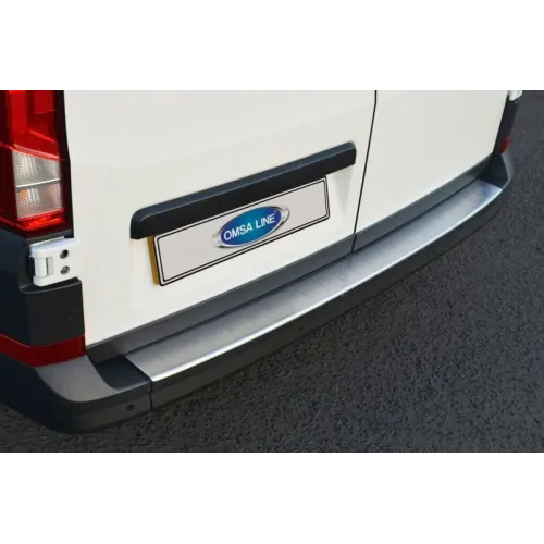 Накладка на задній бампер (Omsa, нерж) Матова для Volkswagen Crafter 2016- рр Накладка на задній бампер (Omsa, нерж) Матова для Volkswagen Crafter 2016- рр