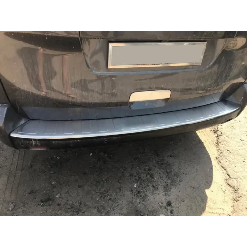 Накладка на задній бампер OmsaLine (нерж) Коротка/Середня бази для Opel Vivaro 2019- рр Накладка на задній бампер OmsaLine (нерж) Коротка/Середня бази для Opel Vivaro 2019- рр
