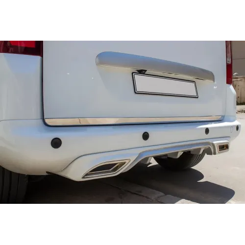 Нижня кромка кришки багажника OmsaLine (нерж.) для Opel Combo 2019- рр
