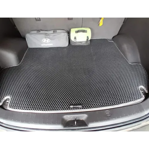 Килимок багажника (EVA, чорний) (5 місць) для Hyundai Santa Fe 2 2006-2012 рр