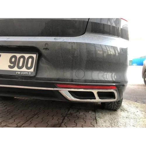 Накладки на глушник Carmos SD/SW (2019-2026, 3 шт, нерж) для Volkswagen Passat B8 рр Накладки на глушник Carmos SD/SW (2019-2026, 3 шт, нерж) для Volkswagen Passat B8 рр