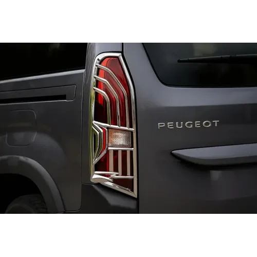 Накладки на стопи (2 шт, ABS) для Peugeot Partner/Rifter 2019- рр Накладки на стопи (2 шт, ABS) для Peugeot Partner/Rifter 2019- рр