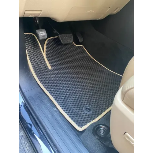 Поліуретанові килимки 3 ряди (EVA, чорні) Середній ряд - прохід для Toyota Sequoia 2007-2022 рр Поліуретанові килимки 3 ряди (EVA, чорні) Середній ряд - прохід для Toyota Sequoia 2007-2022 рр