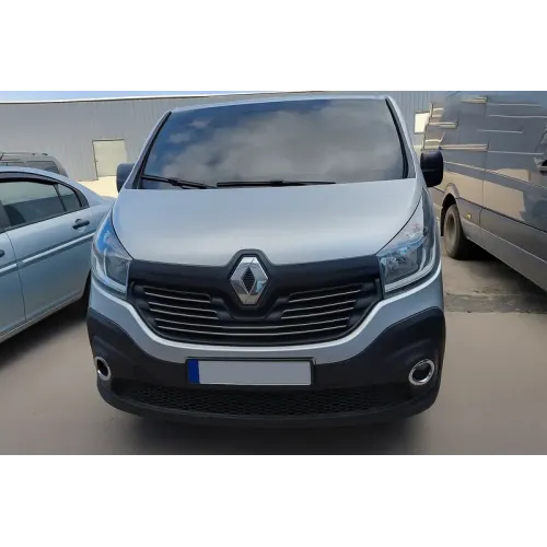 Окантовка протитуманок (2 шт, нерж) Carmos - турецька сталь для Renault Trafic 2015- рр