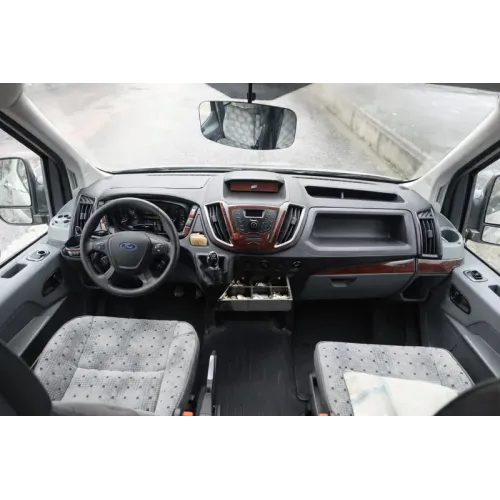 Накладки на панель V2 Карбон для Ford Transit 2014- рр