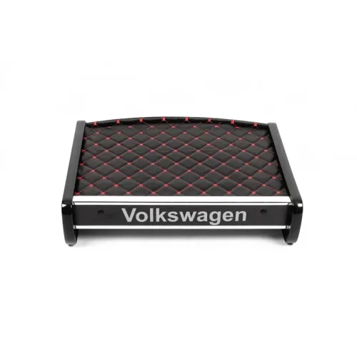 Полиця на панель (Чорна з червоною ниткою) для Volkswagen T5 Multivan 2003-2010 рр Полиця на панель (Чорна з червоною ниткою) для Volkswagen T5 Multivan 2003-2010 рр