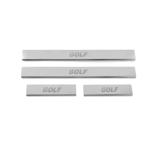 Накладки на пороги Carmos V2 (4 шт, нерж) для Volkswagen Golf 7/E-Golf 2012-2020 рр Накладки на пороги Carmos V2 (4 шт, нерж) для Volkswagen Golf 7/E-Golf 2012-2020 рр