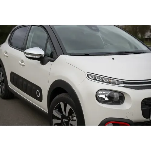 Накладки на дзеркала (2 шт, нерж) OmsaLine - Італійська нержавійка для Citroen C-3 2016-2023 рр Накладки на дзеркала (2 шт, нерж) OmsaLine - Італійська нержавійка для Citroen C-3 2016-2023 рр