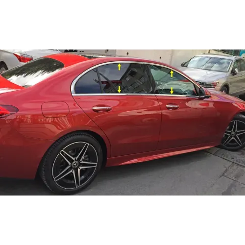 Повна окантовка вікон (нерж) для Mercedes C-class W206 2022- рр Повна окантовка вікон (нерж) для Mercedes C-class W206 2022- рр