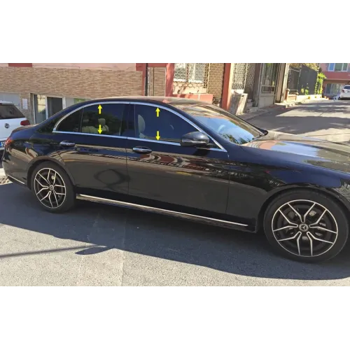 Повна окантовка вікон (нерж) для Mercedes E-class W213 2016-2023 рр Повна окантовка вікон (нерж) для Mercedes E-class W213 2016-2023 рр