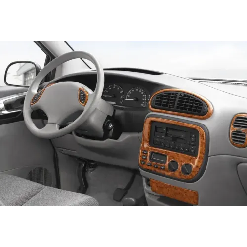 Накладки на панель (Meric) Чорний для Chrysler Voyager 1996-2001 рр