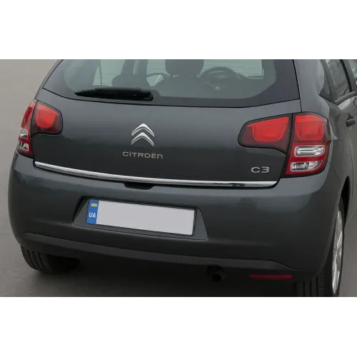 Нижня кромка кришки багажника OmsaLine (нерж.) для Citroen C-3 2009-2016 рр
