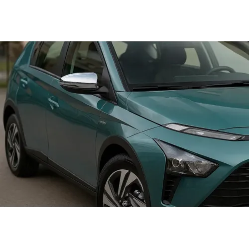 Накладки на дзеркала (2 шт., нерж.) для Hyundai Bayon 2021- рр