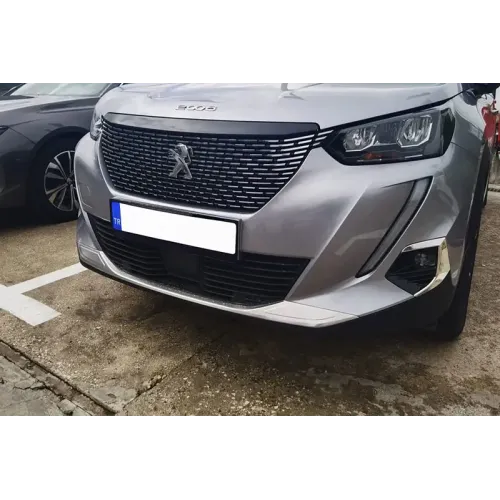 Накладка на передній бампер (2 шт, нерж) для Peugeot 2008 2019- рр Накладка на передній бампер (2 шт, нерж) для Peugeot 2008 2019- рр