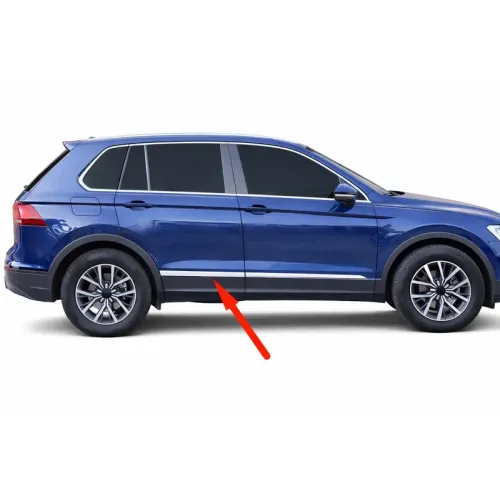 Молдинг дверний OmsaLine для AllSpace (4 шт, нерж) для Volkswagen Tiguan 2016-2023 рр