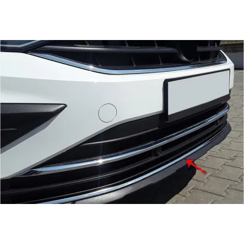 Накладка на передній бампер 2020-2026 (нерж) для Volkswagen Tiguan рр