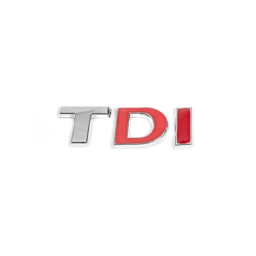 Напис TDI (під оригінал) T-хром, DI-червона для Volkswagen Passat B8 2015-2023 рр Напис TDI (під оригінал) T-хром, DI-червона для Volkswagen Passat B8 2015-2023 рр