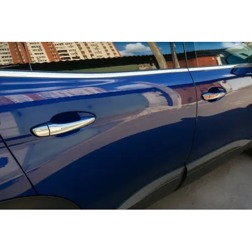 Накладки на ручки Carmos (4 шт, нерж) для Peugeot Partner/Rifter 2019- рр Накладки на ручки Carmos (4 шт, нерж) для Peugeot Partner/Rifter 2019- рр
