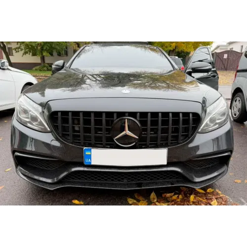 Передня емблема під склом, чорна окантовка a2058806406 для Mercedes C-class W205 рр