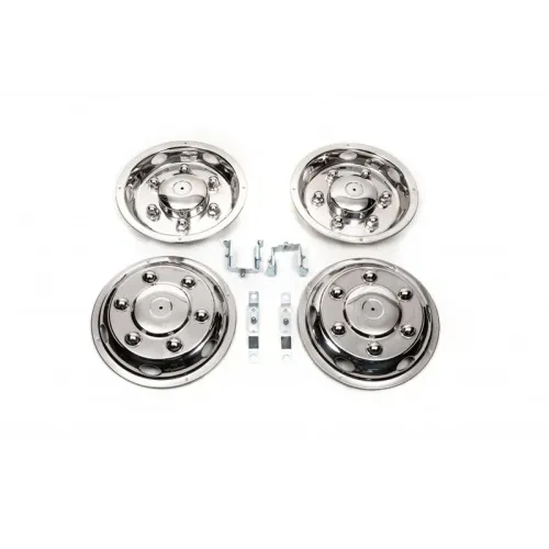 Ковпаки з нержавійки Ексклюзив V2 (2 катковий, 4 шт) для Mercedes Sprinter W907/W910 2018- рр