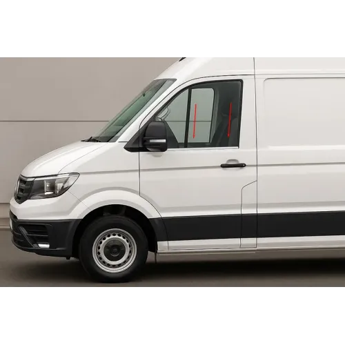 Окантовка вікон (2 шт, нерж.) для Volkswagen Crafter 2016- рр Окантовка вікон (2 шт, нерж.) для Volkswagen Crafter 2016- рр