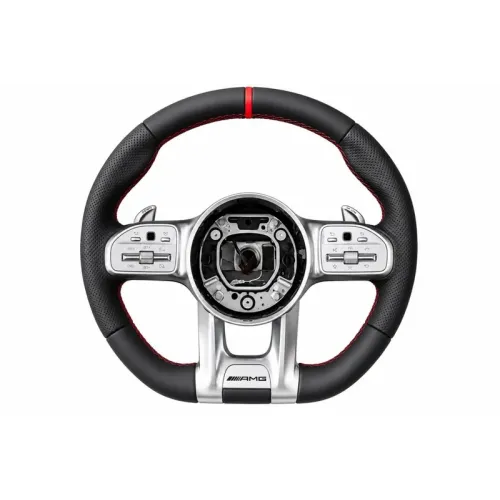 Кермо AMG 2018-Style (чорний -2026 червоний, 3pin) для Mercedes B-class W246 2011-2018 рр Кермо AMG 2018-Style (чорний -2026 червоний, 3pin) для Mercedes B-class W246 2011-2018 рр