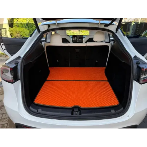 Килимок в багажник EVA V2 (2020-2024, Помаранчевий) для Tesla Model Y 2020- рр