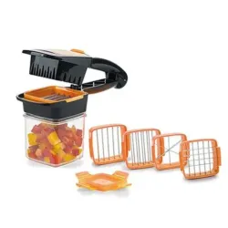 Nicer Dicer Quick Набір для швидкого нарізання 5 в 1 з контейнером ∙ Овочерізка ∙ Яйцерізка ∙ Шинківка Найсер-Дайсер Nicer Dicer Quick Набір для швидкого нарізання 5 в 1 з контейнером ∙ Овочерізка ∙ Яйцерізка ∙ Шинківка Найсер-Дайсер