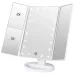Потрійне косметичне дзеркало для макіяжу з підсвіткою LED Magnifying Mirror