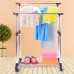 Телескопічна подвійна стійка - вішалка для одягу та взуття Double Pole Clothes Horse 160*80*42 см