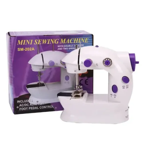 Швейна міні машинка Mini Sewing Machine SM-202A 4 в 1 портативна домашня машинка для шиття від мережі / батарей / педалі Швейна міні машинка Mini Sewing Machine SM-202A 4 в 1 портативна домашня машинка для шиття від мережі / батарей / педалі