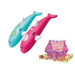 3D Ручка з трафаретами Дельфін Набір для дитячої творчості 3dPen Dolphin 9003