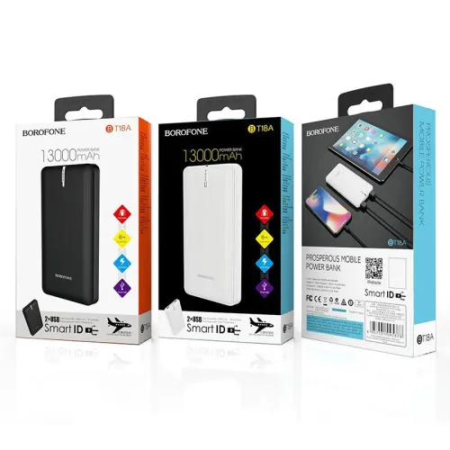 Портативная батарея power bank Borofone BT18A 13000 mAh / портативная батарея сдвумя usb разъемами CG09 PR4 Портативная батарея power bank Borofone BT18A 13000 mAh / портативная батарея сдвумя usb разъемами CG09 PR4