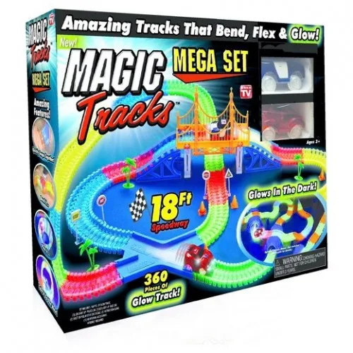 Дитячий набір MAGIC TRACKS 360 Mega Set Гнучка іграшкова дорога - автотрек конструктор + 2 машинки Дитячий набір MAGIC TRACKS 360 Mega Set Гнучка іграшкова дорога - автотрек конструктор + 2 машинки