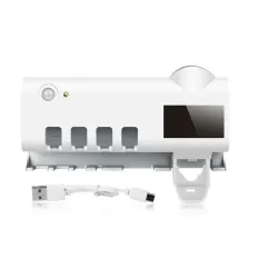 Автоматичний дозатор - диспенсер зубної пасти Toothbrush sterilizer / УФ-стерилізатор / Тримач зубних щіток / Органайзер для ванної W-020 Автоматичний дозатор - диспенсер зубної пасти Toothbrush sterilizer / УФ-стерилізатор / Тримач зубних щіток / Органайзер для ванної W-020