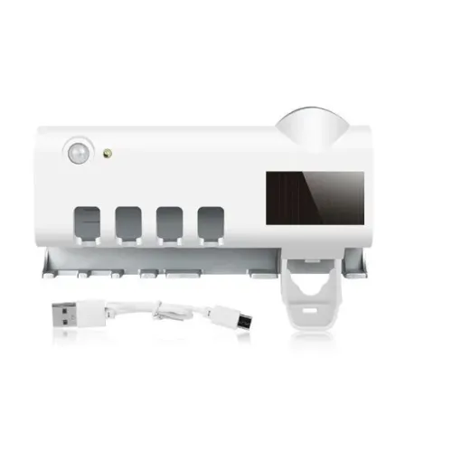 Автоматичний дозатор - диспенсер зубної пасти Toothbrush sterilizer / УФ-стерилізатор / Тримач зубних щіток / Органайзер для ванної W-020 Автоматичний дозатор - диспенсер зубної пасти Toothbrush sterilizer / УФ-стерилізатор / Тримач зубних щіток / Органайзер для ванної W-020