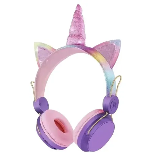 Дитячі бездротові навушники Єдиноріг Unicorn Wireless headSet AH-808 ∙ Bluetooth 5.0 ∙ USB ∙ HD звук ∙ Складні ∙ Регульований розмір Дитячі бездротові навушники Єдиноріг Unicorn Wireless headSet AH-808 ∙ Bluetooth 5.0 ∙ USB ∙ HD звук ∙ Складні ∙ Регульований розмір