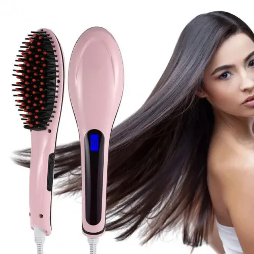 Електрична щітка-випрямляч Fast Hair Straightener HQT-906 Фен-щітка для випрямлення та укладки волосся з LED дисплеєм та регулюванням температури Електрична щітка-випрямляч Fast Hair Straightener HQT-906 Фен-щітка для випрямлення та укладки волосся з LED дисплеєм та регулюванням температури