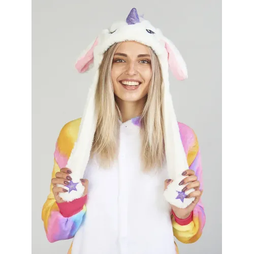 Шапка – кигуруми Единорог с двигающимися ушками Kigurumi Шапка – кигуруми Единорог с двигающимися ушками Kigurumi